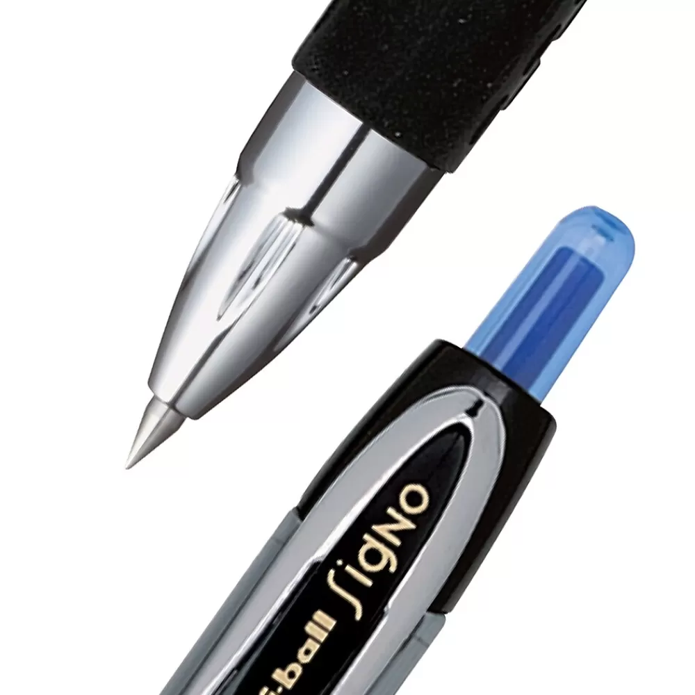 uni-ball Pens<uniball 207 Retractable Gel Pens, Micro Point, 0.5mm, Blue Ink, 12/Pack (61256)