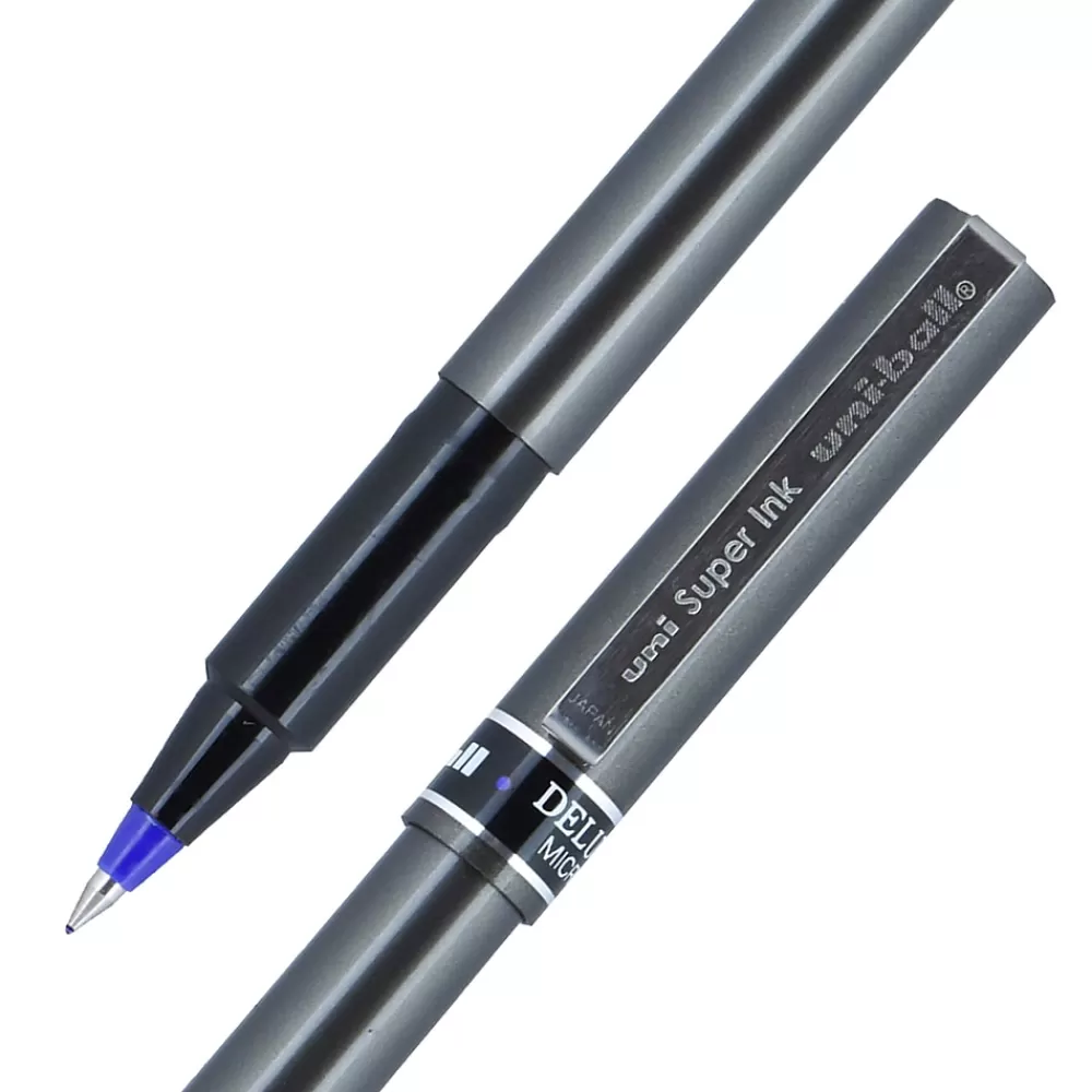 uni-ball Pens<uniball Deluxe Rollerball Pen, Micro Point, 0.5mm, Blue Ink (60027)