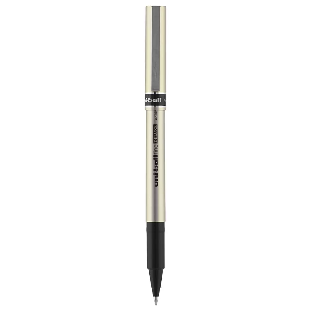 uni-ball Pens<uniball Deluxe Rollerball Pens, Fine Point, 0.7mm, Black Ink (60052)