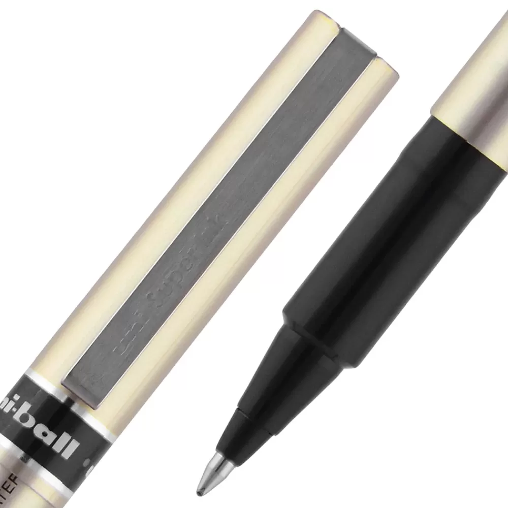 uni-ball Pens<uniball Deluxe Rollerball Pens, Fine Point, 0.7mm, Black Ink (60052)