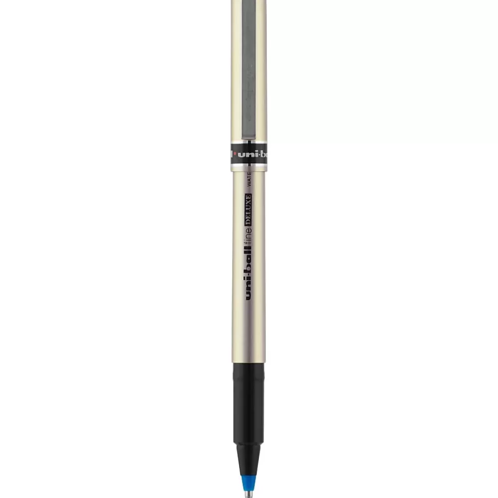 uni-ball Pens<uniball Deluxe Rollerball Pens, Fine Point, 0.7mm, Blue Ink (60053)