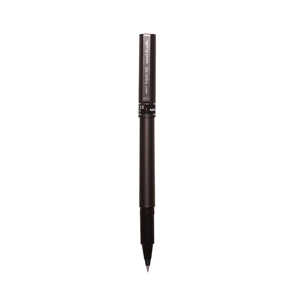 uni-ball Pens<Deluxe Rollerball Pens, Micro Point, Black Ink, 12/Pack (60025)