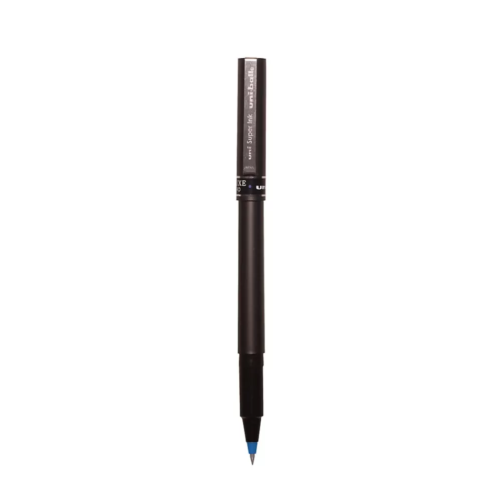 uni-ball Pens<Deluxe Rollerball Pens, Micro Point, Blue Ink, 12/Pack (60027)