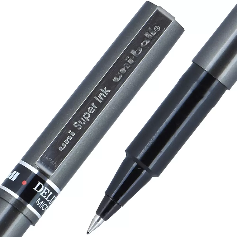 uni-ball Pens<uniball Deluxe Rollerball Pens, Micro Point, 0.5mm, Black Ink (60025)