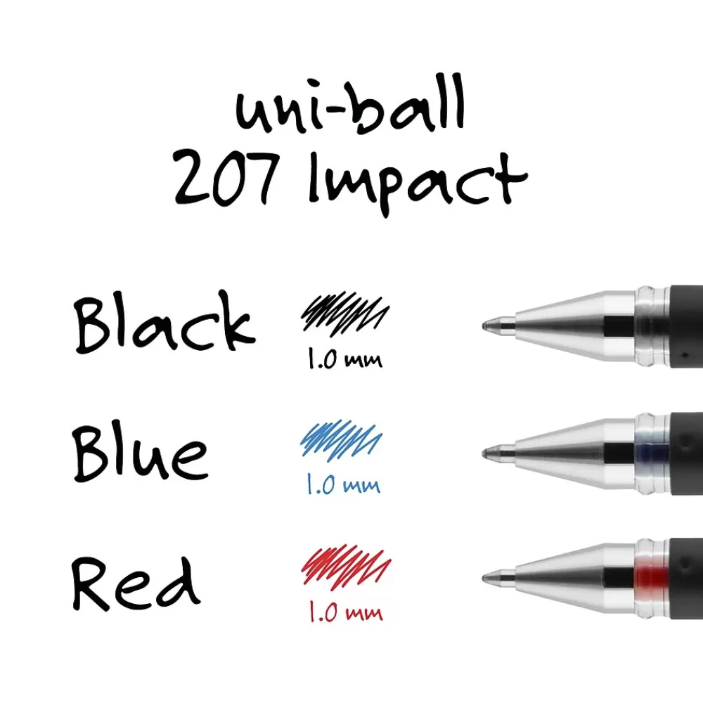 uni-ball Pens<Impact Gel-Ink Pen Refill, Bold Tip, Black Ink, 2/Pack (65808PP)