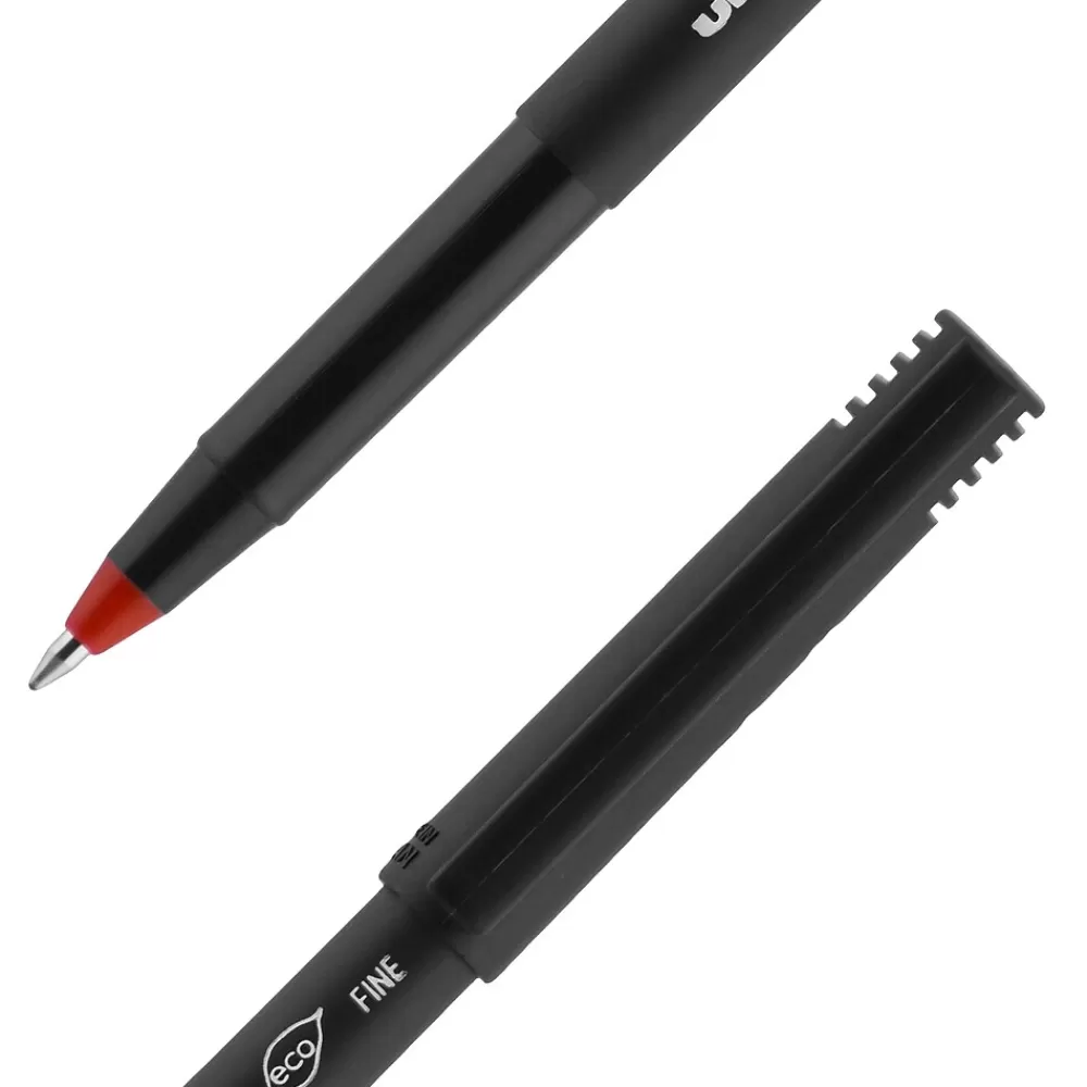 uni-ball Pens<uniball Onyx Rollerball Pen, Fine Point, 0.7mm, Red Ink, Dozen (60144)
