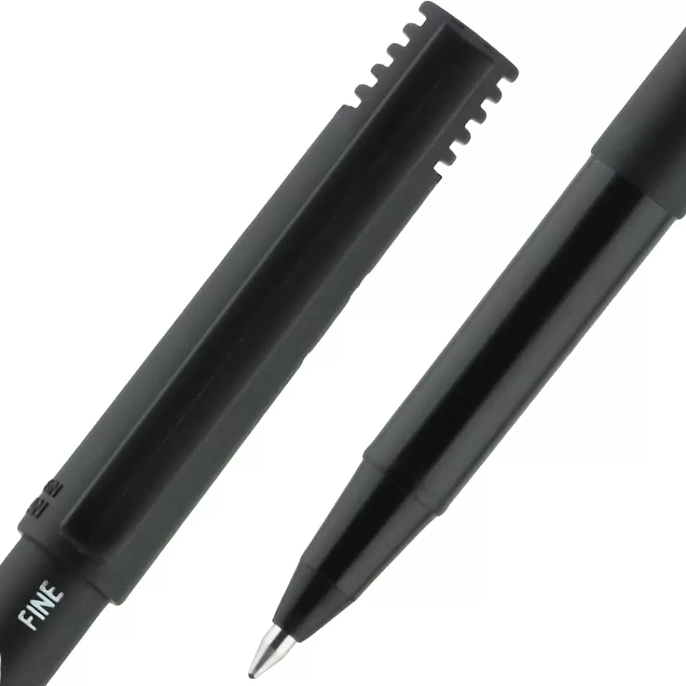 uni-ball Pens<uniball Onyx Rollerball Pens, Fine Point, 0.7mm, Black Ink, Dozen (60143)
