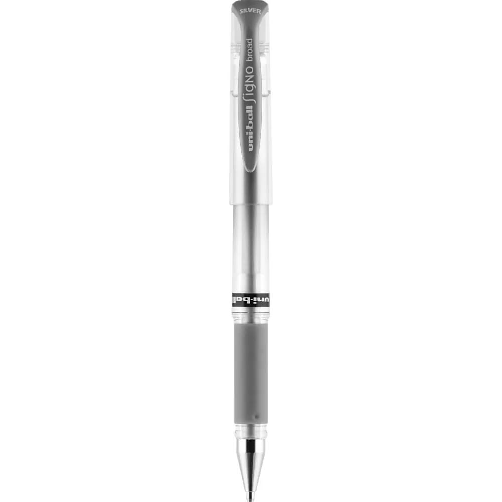 uni-ball Pens<uniball Signo Gel Impact Pens, Bold Point, 1.0mm, Silver Ink (60658)