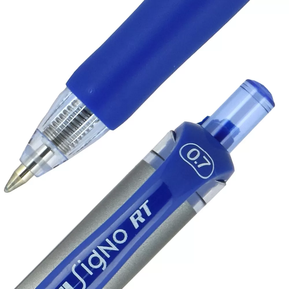 uni-ball Pens<uniball Signo RT Gel Pens, Medium Point, 0.7mm, Blue Ink, Dozen (65941)