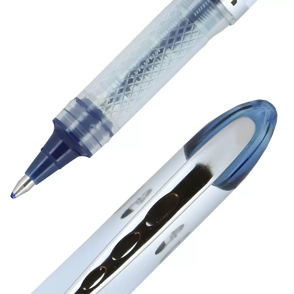 uni-ball Pens<Vision Elite BLX Rollerball Pens, Bold Point, 0.8mm, Blue/Black Ink (61232)