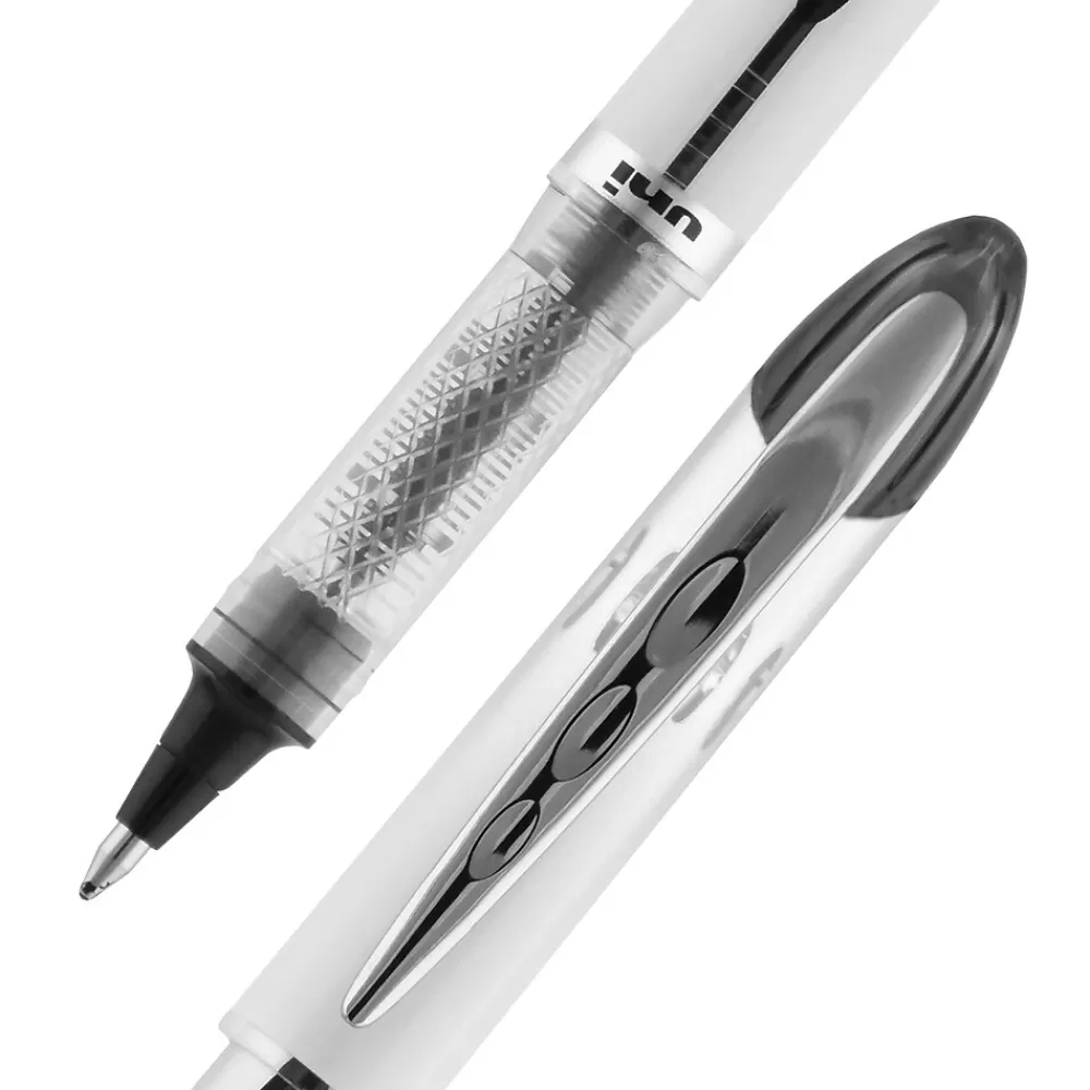 uni-ball Pens<Vision Elite Rollerball Pen, Bold Point, 0.8mm, Black Ink, 4/Pack (67180)