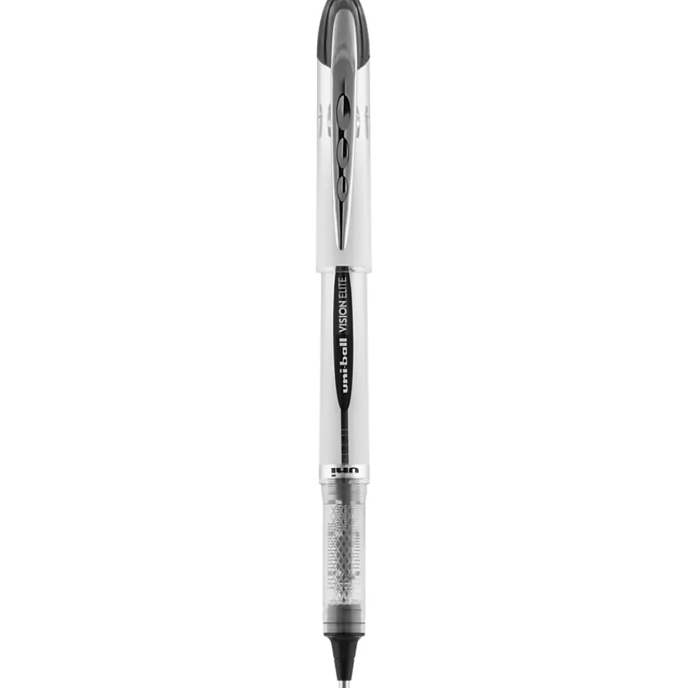 uni-ball Pens<uniball Vision Elite Rollerball Pens, Bold Point, 0.8mm, Black Ink (61231)