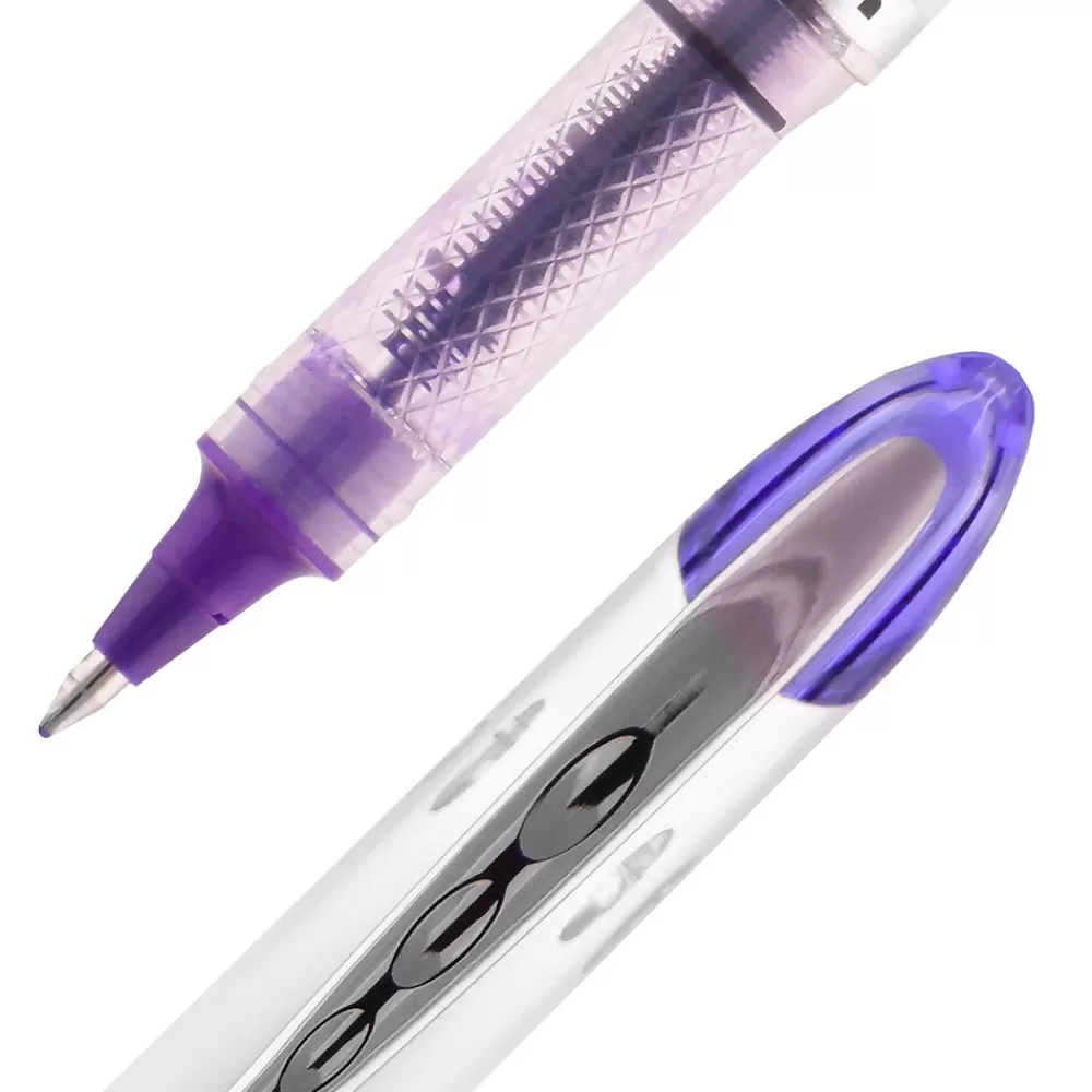 uni-ball Pens<uniball Vision Elite Rollerball Pens, Bold Point, 0.8mm, Purple Ink (69025)
