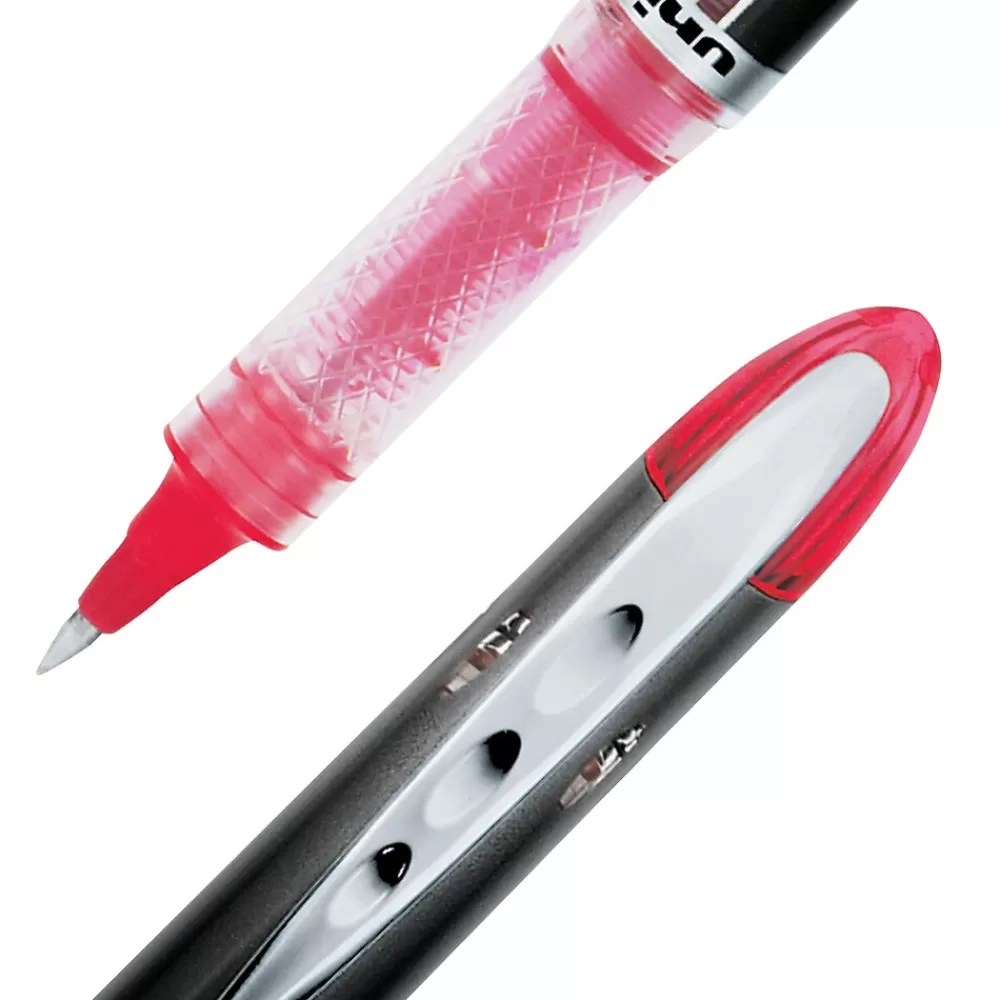 uni-ball Pens<uniball Vision Elite Rollerball Pens, Micro Point, 0.5mm, Red Ink, Dozen (69022)