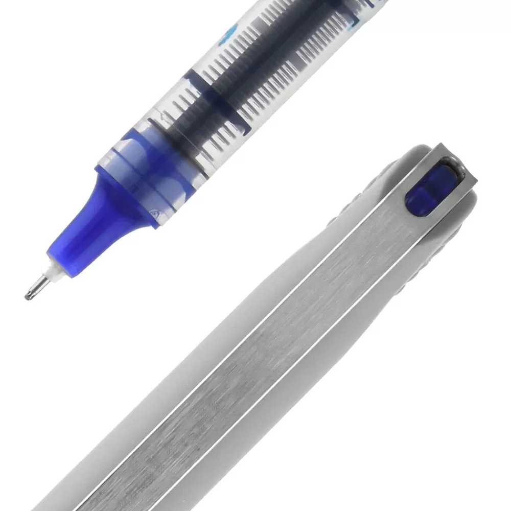 uni-ball Pens<uniball Vision Needle Rollerball Pens, Fine Point, 0.7mm, Blue Ink, Dozen (1734904)