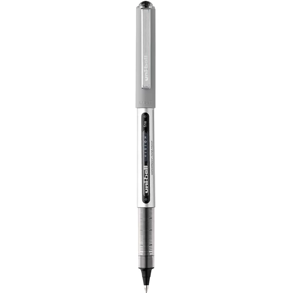 uni-ball Pens<Vision Rollerball Pens, Fine Point, 0.7mm, Black Ink, Dozen (60126)