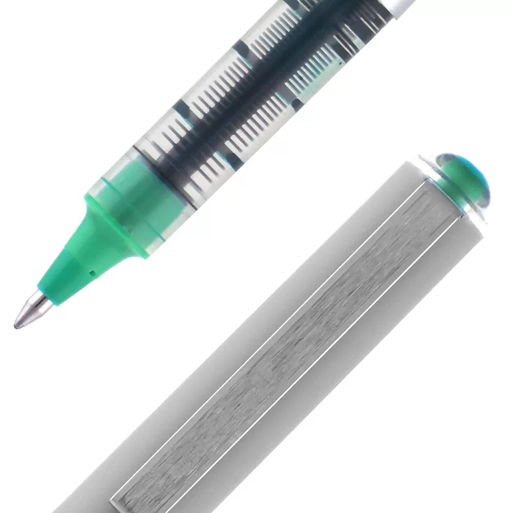 uni-ball Pens<uniball Vision Rollerball Pens, Fine Point, 0.7mm, Green Ink (60386)