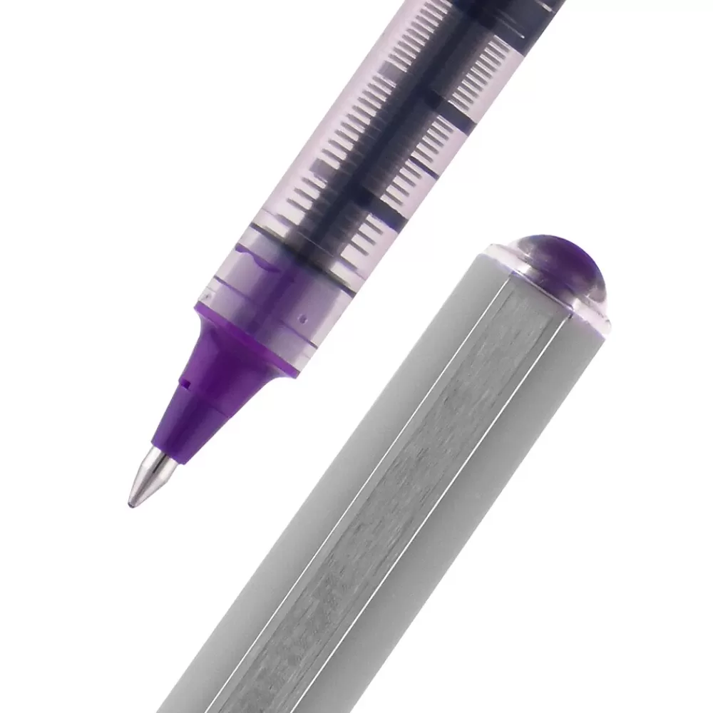 uni-ball Pens<Vision Rollerball Pens, Fine Point, Purple Ink, Dozen (SAN60382)