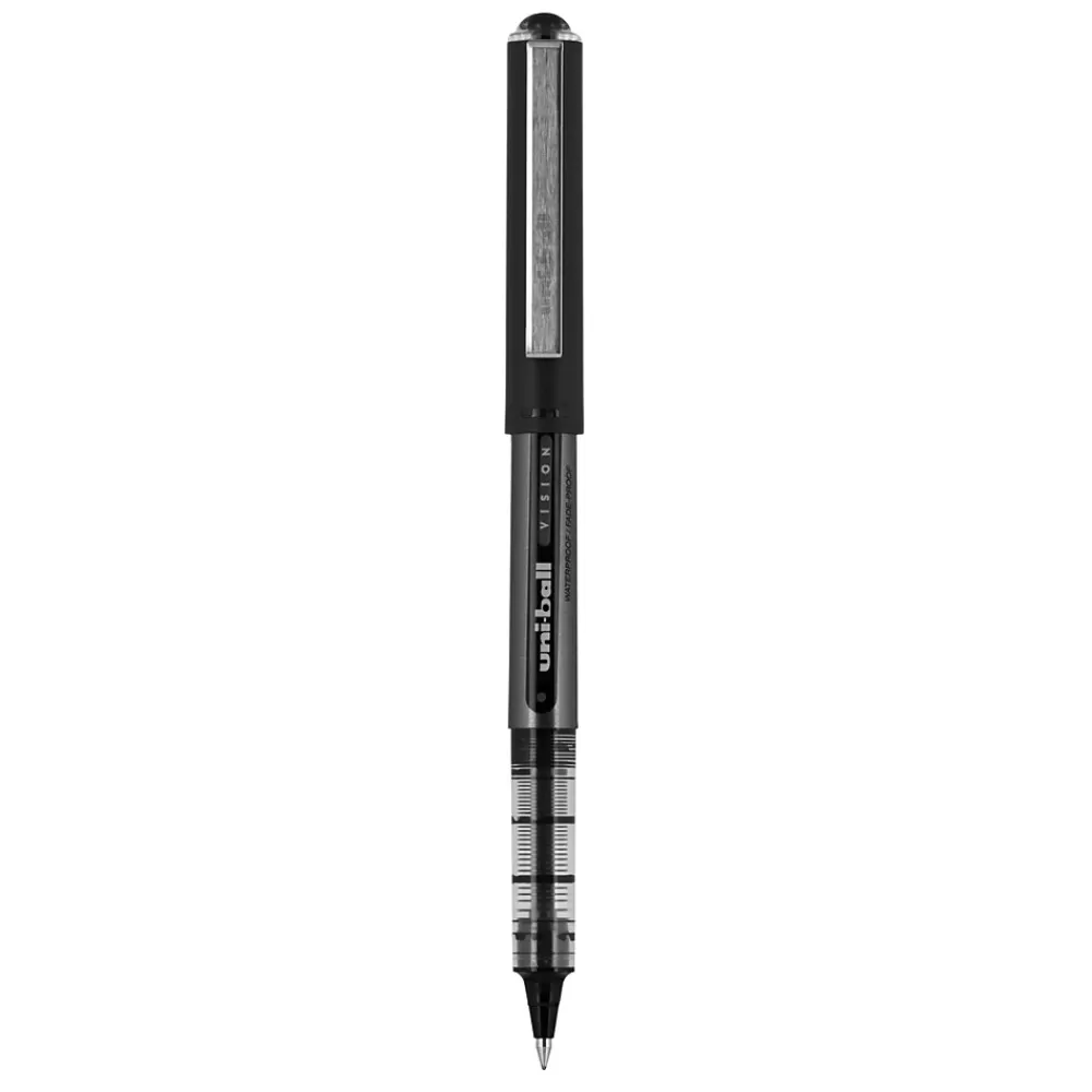 uni-ball Pens<uniball Vision Rollerball Pens, Micro Point, 0.5mm, Black Ink (60106)