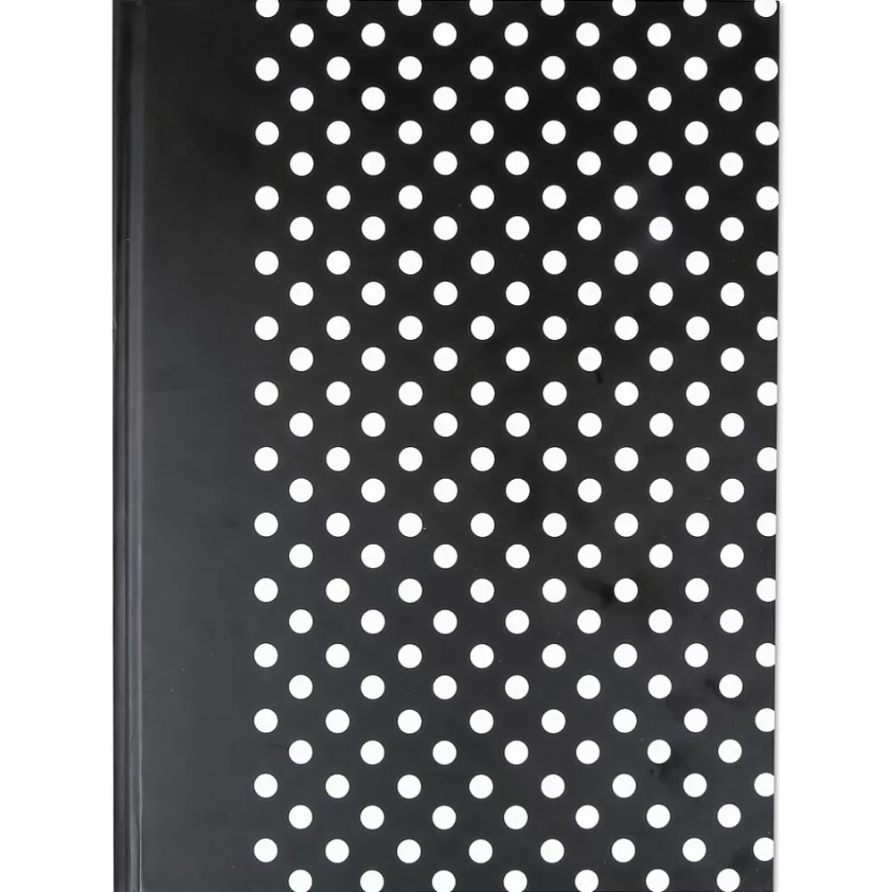Universal Subject Notebooks<Casebound Hardcover Notebook, Black with White Dots, 1-Subjects, 10 1/4 x 7 5/8, Each (66350)
