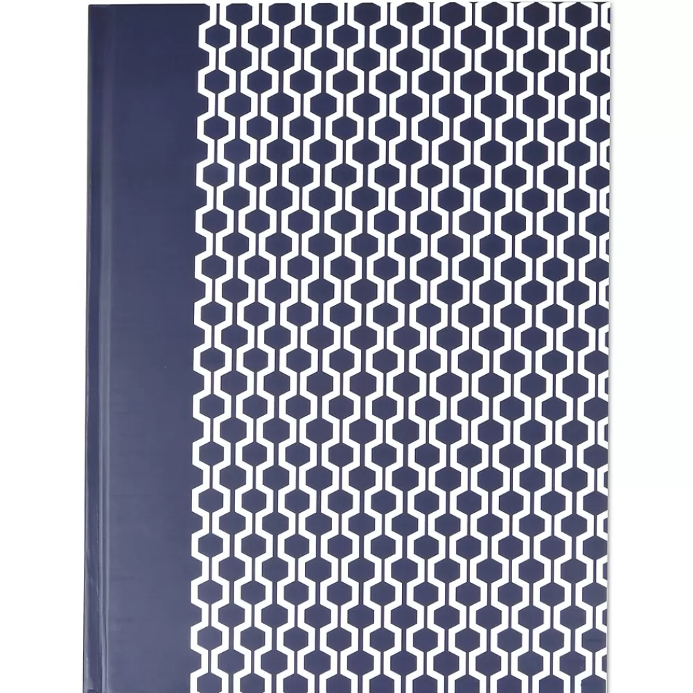 Universal Subject Notebooks<Casebound Hardcover Notebook, Dark Blue with Hexagon Pattern, 1-Subjects, 10 1/4 x 7 5/8, Each (66351)