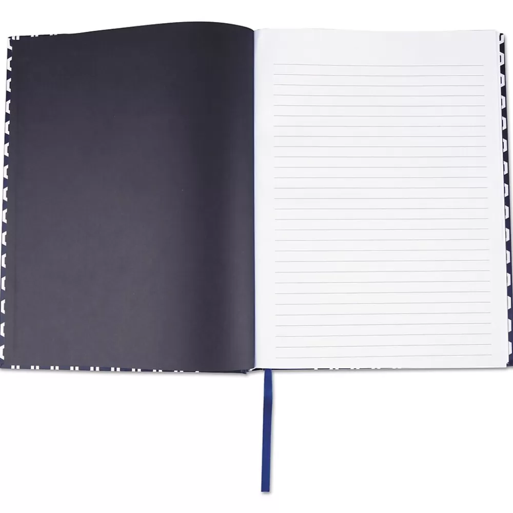Universal Subject Notebooks<Casebound Hardcover Notebook, Dark Blue with Hexagon Pattern, 1-Subjects, 10 1/4 x 7 5/8, Each (66351)