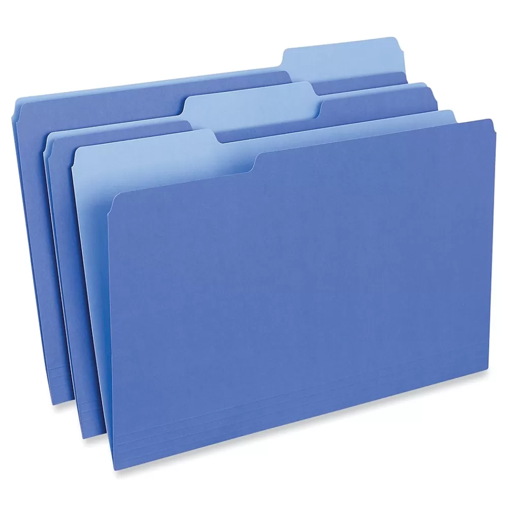 Universal File Folders<File Folder, Legal Size, Blue, 100/Box (UNV15301)