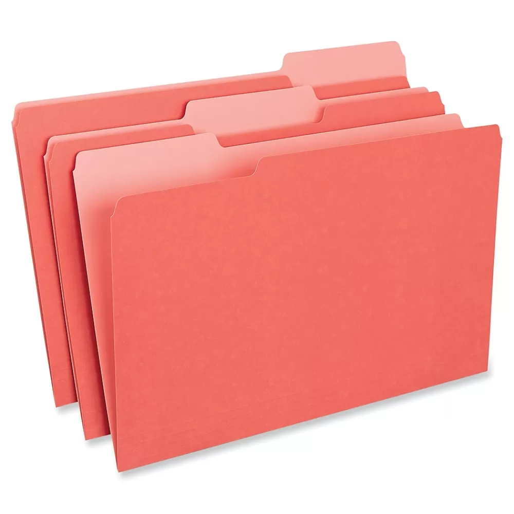 Universal File Folders<File Folder, Legal Size, Red, 100/Box (UNV15303)