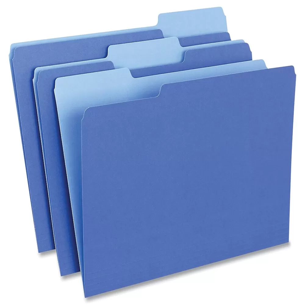 Universal File Folders<File Folder, Letter Size, Blue, 100/Box (UNV12301)