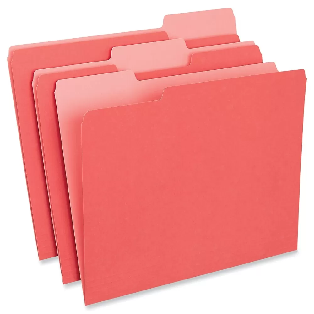 Universal File Folders<File Folder, Letter Size, Red, 100/Box (UNV12303)