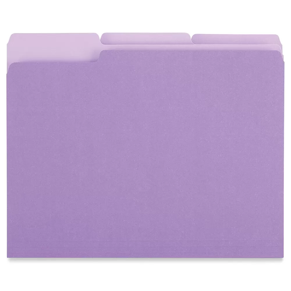 Universal File Folders<File Folder, Letter Size, Violet, 100/Box (UNV12305)