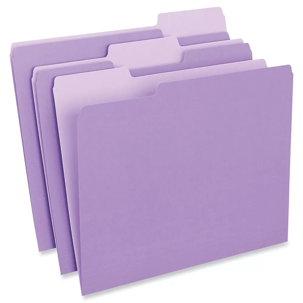 Universal File Folders<File Folder, Letter Size, Violet, 100/Box (UNV12305)