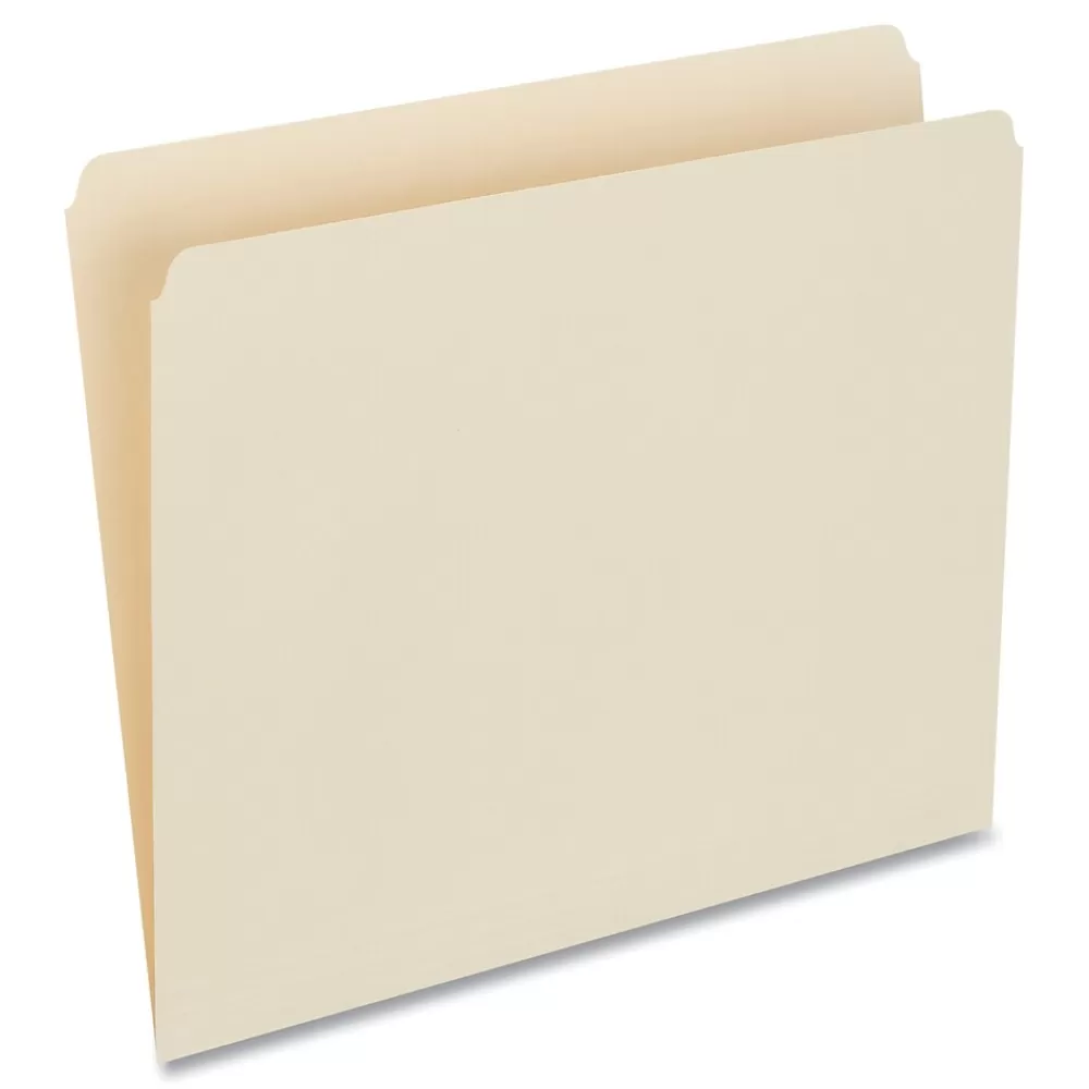 Universal File Folders<File Folder, Straight Cut, Letter Size, Manila, 100/Box (UNV12110)