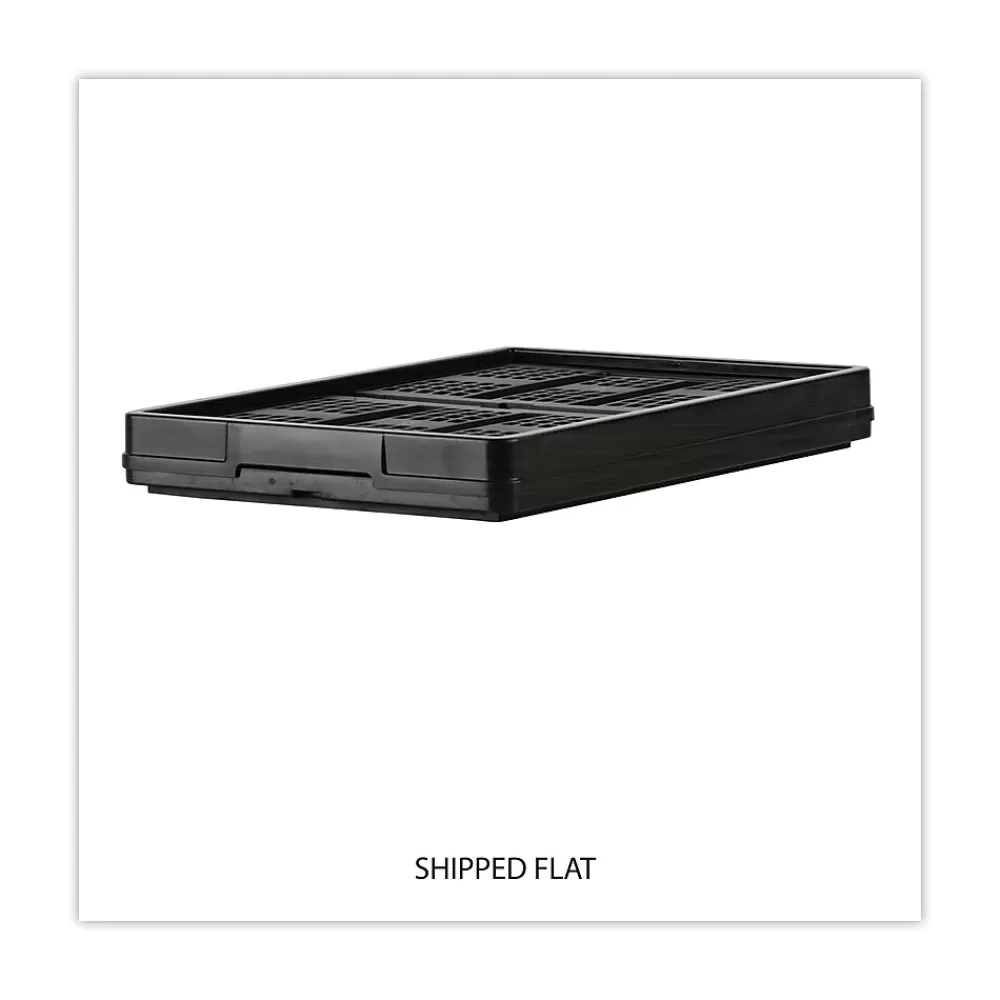 Universal File Storage<Filing/Storage Tote, Black, 10 1/4"H x 20 3/4"W x 13 3/4"D
