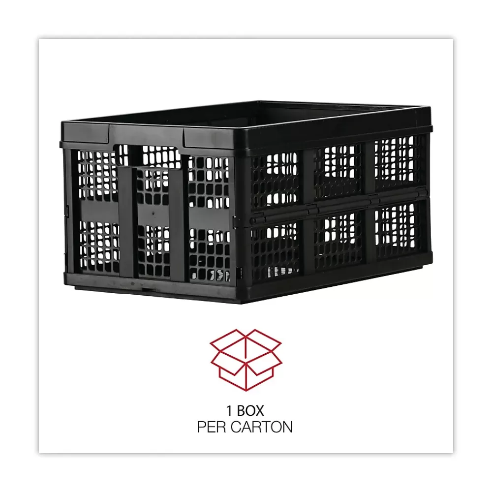 Universal File Storage<Filing/Storage Tote, Black, 10 1/4"H x 20 3/4"W x 13 3/4"D