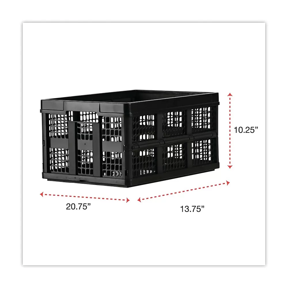 Universal File Storage<Filing/Storage Tote, Black, 10 1/4"H x 20 3/4"W x 13 3/4"D