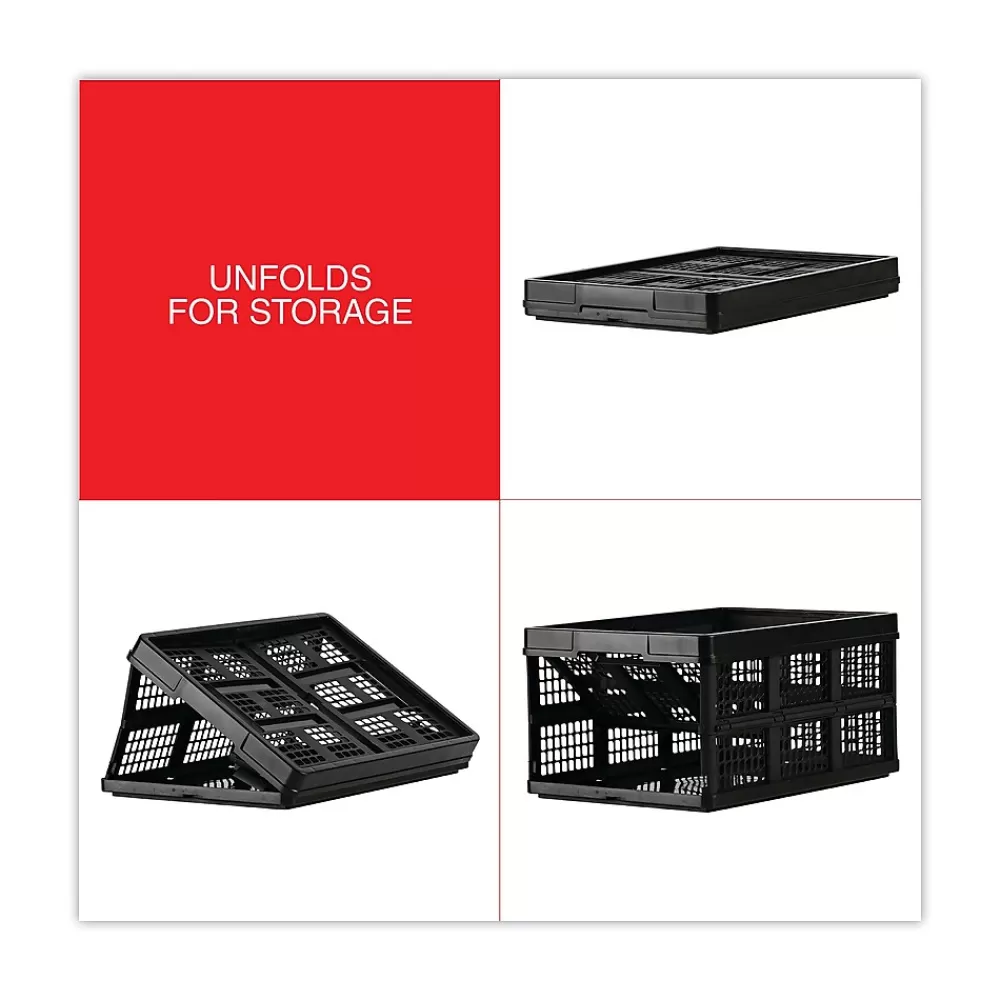 Universal File Storage<Filing/Storage Tote, Black, 10 1/4"H x 20 3/4"W x 13 3/4"D