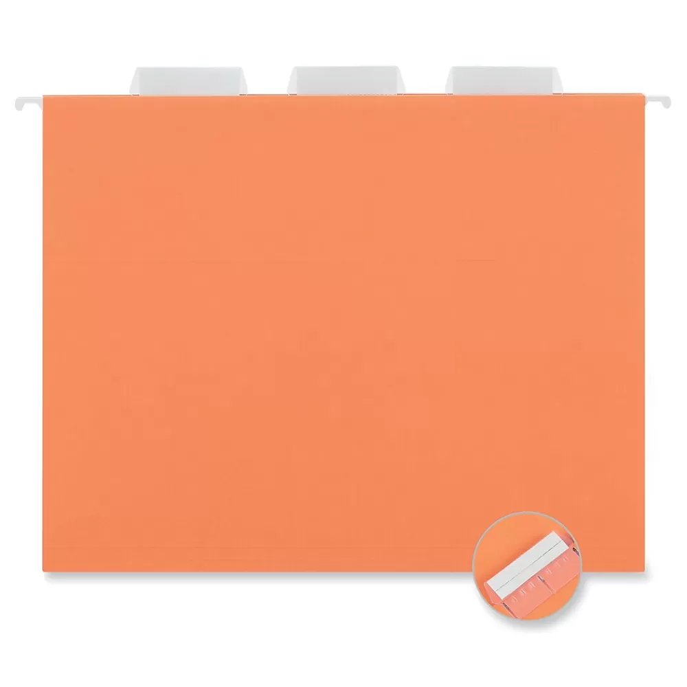 Universal Hanging File Folders<Hanging File Folder, Letter Size, Orange, 25/Box (UNV14122)