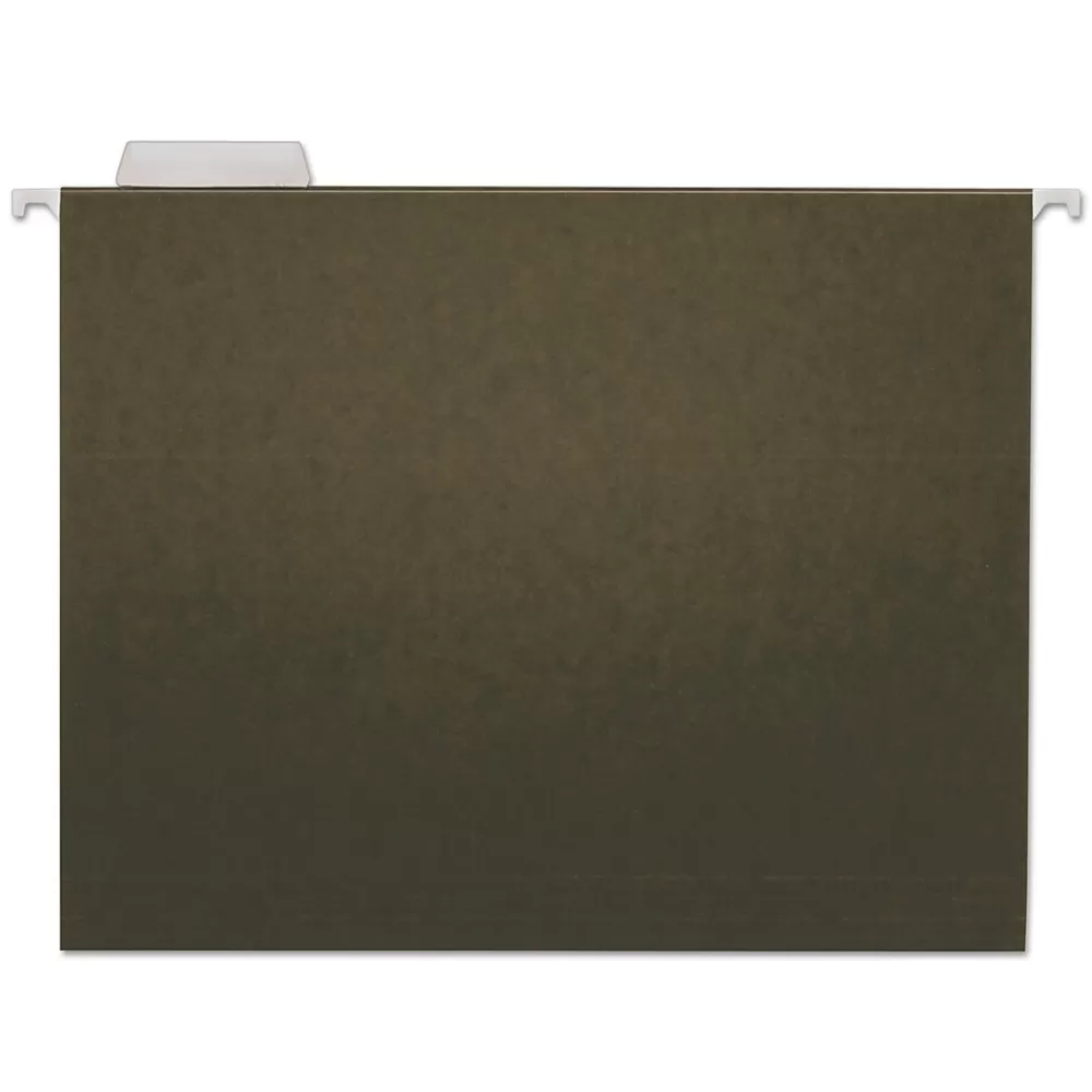 Universal Hanging File Folders<Hanging File Folders, Letter Size, Standard Green, 25/Box (UNV14115)