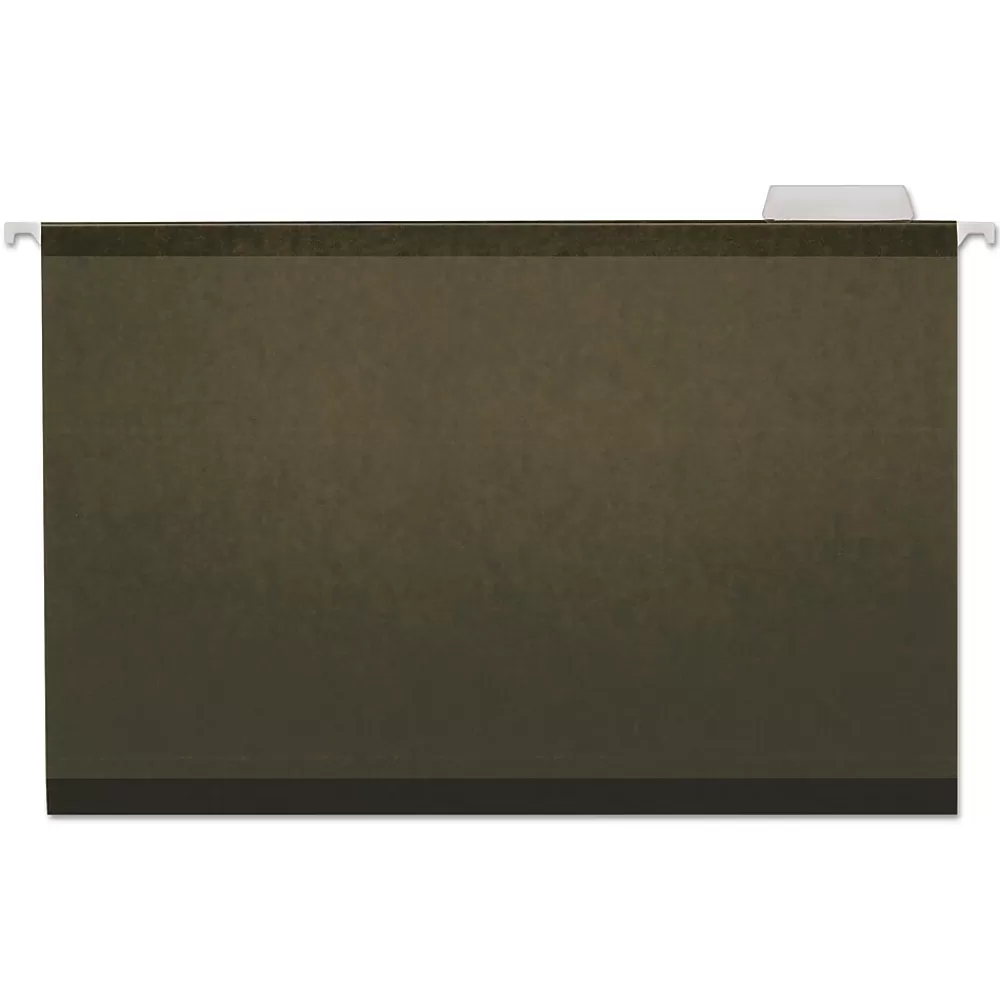 Universal Hanging File Folders<Recycled Hanging File Folder, Legal Size, Standard Green, 25/Box (UNV24215)
