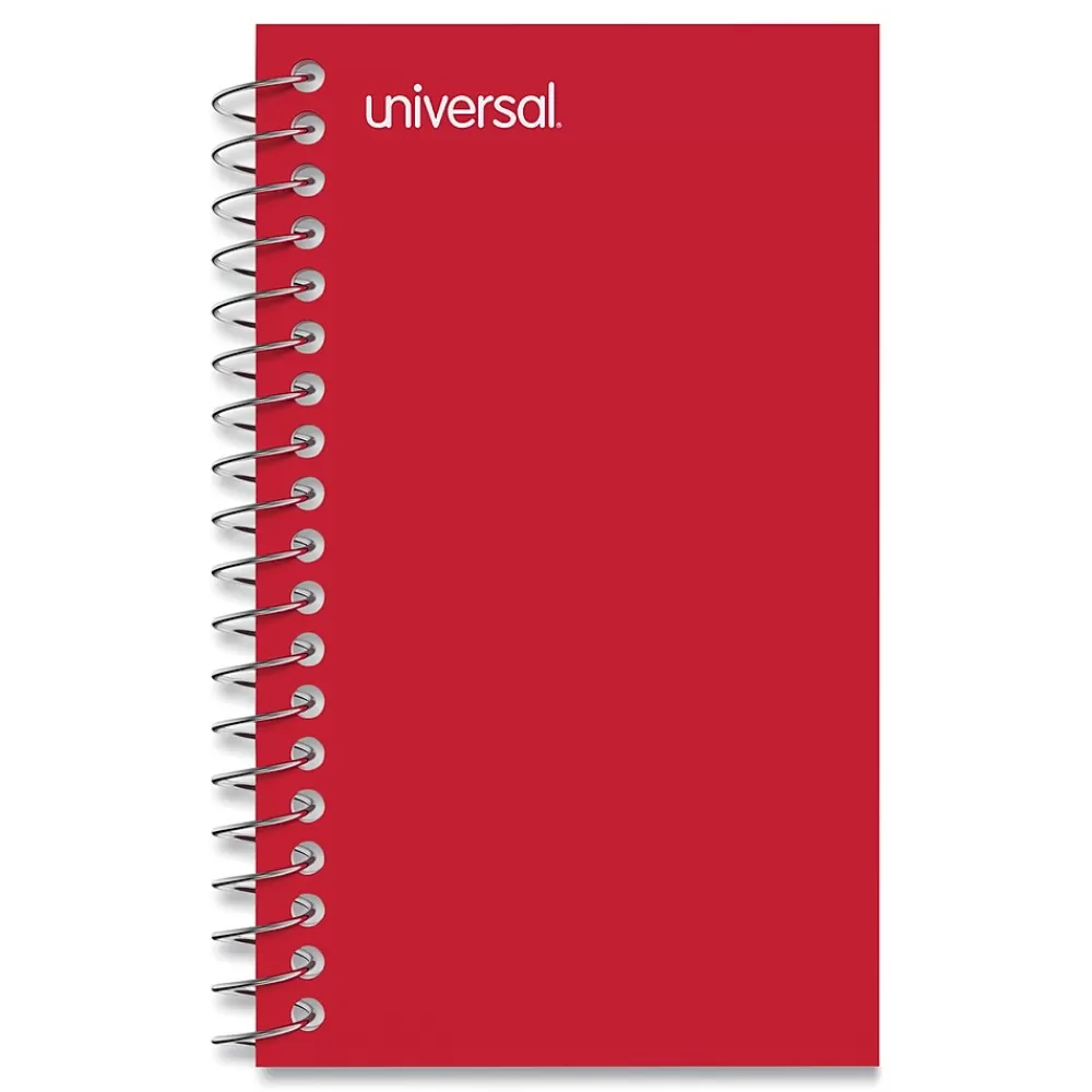Universal Notepads<Side Wirebound Memo Books, 5" x 3", Narrow Ruled, 50 Sheets/Pad, 12/Pack (UNV20453)