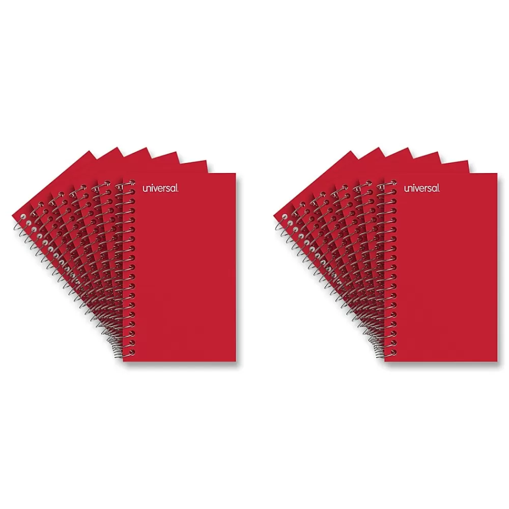 Universal Notepads<Side Wirebound Memo Books, 5" x 3", Narrow Ruled, 50 Sheets/Pad, 12/Pack (UNV20453)