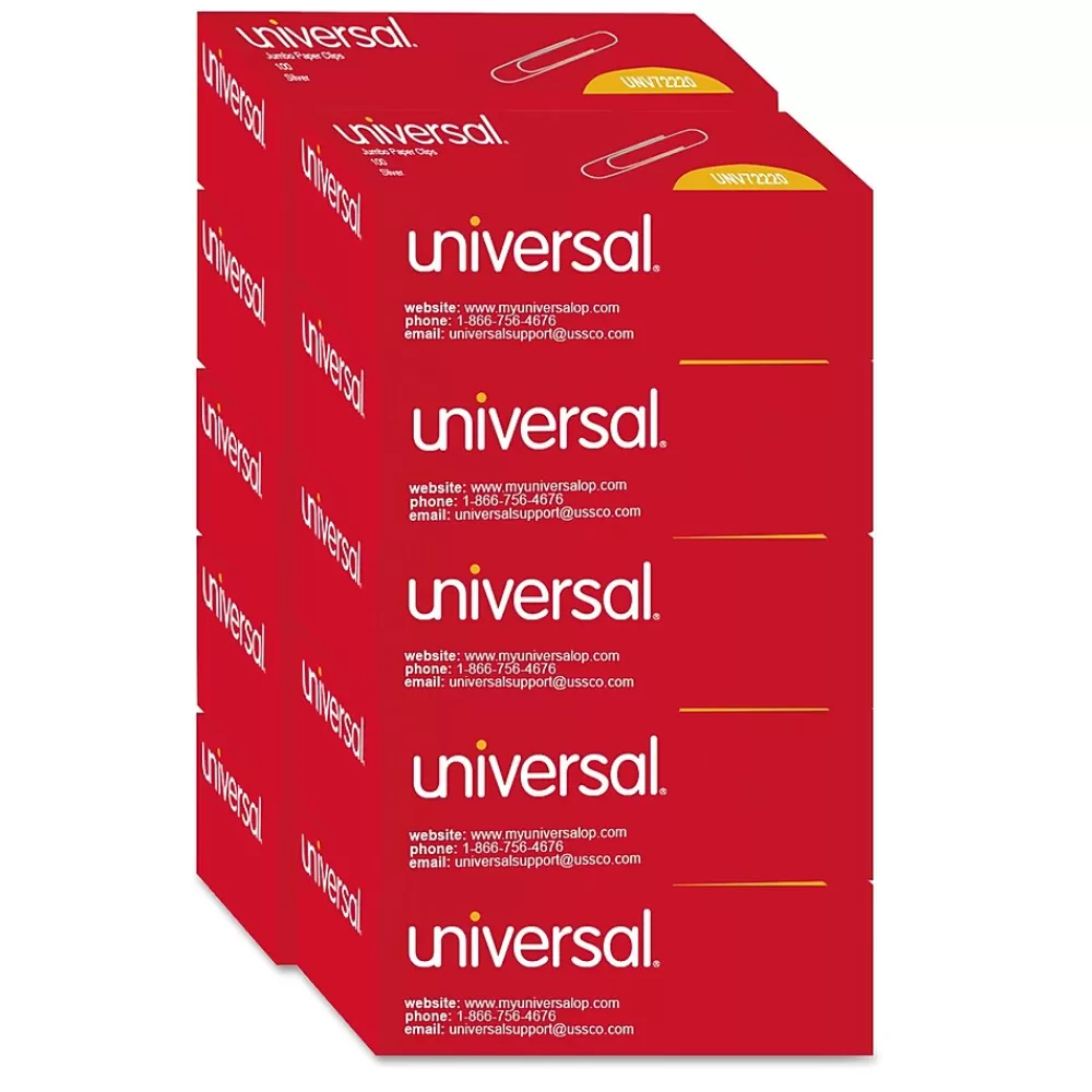 Universal Clips & Fasteners<Sparco Smooth Finish Jumbo Paper Clips, Silver, .045 Gauge, 1,000/Pk