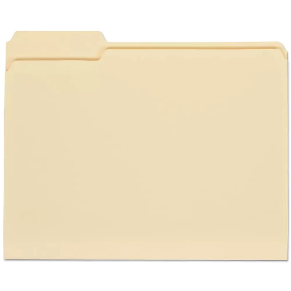 Universal File Folders<Top Tab File Folders, 1 Tab, Letter Size, Manila, 100/Box (UNV12113)
