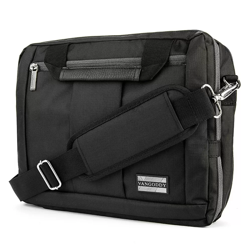 Vangoddy Laptop Bags<15.6" Nylon Water Resistant Laptop Bag, Black (0609465467108)