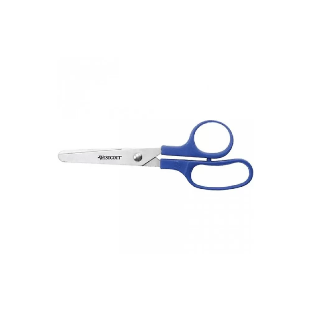 Westcott Scissors<5" Stainless Steel Kid's Scissors, Blunt Tip, Blue, 10/Bundle (ACM42516)