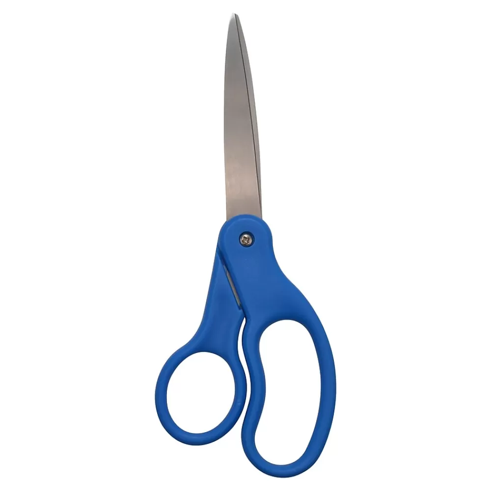 Westcott Scissors<All Purpose 7" Stainless Steel Standard Scissors, Pointed Tip, Blue (44217)