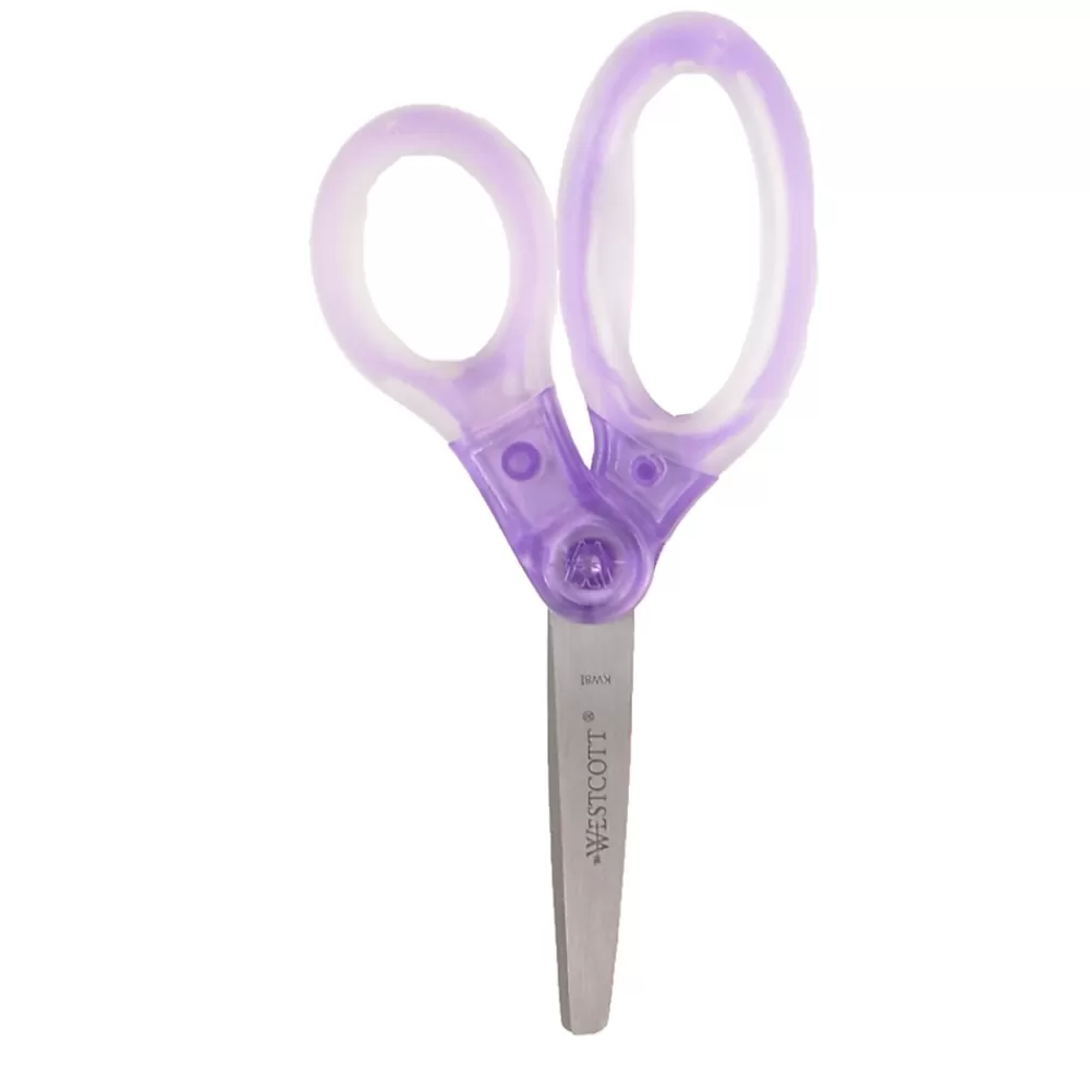 Acme United Scissors<Westcott® Jellies™ Kids 5" Stainless Steel Gel Handle Scissors, Blunt Tip, Assorted Colors, 12/Pack (67364)
