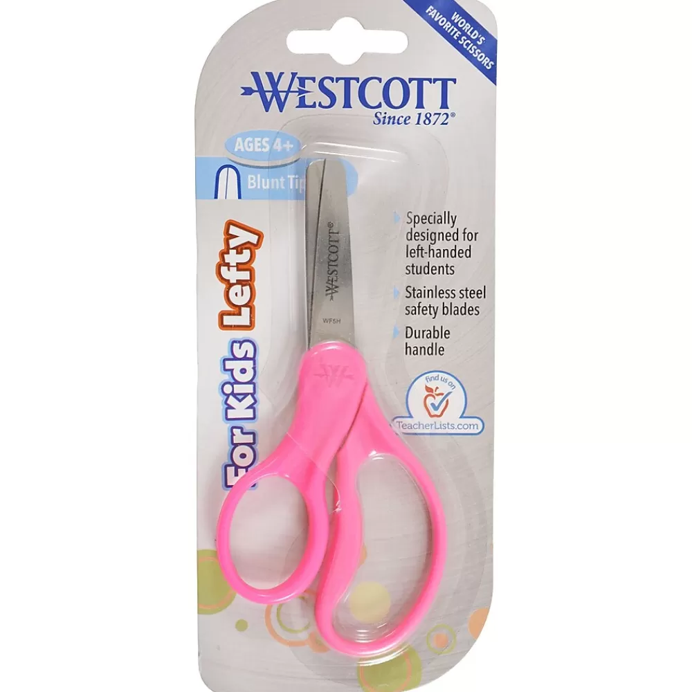 Westcott Scissors<School Kumfy 5" Metal Blunt Tip, Assorted Colors, Pack of 6 (ACM13594-6)