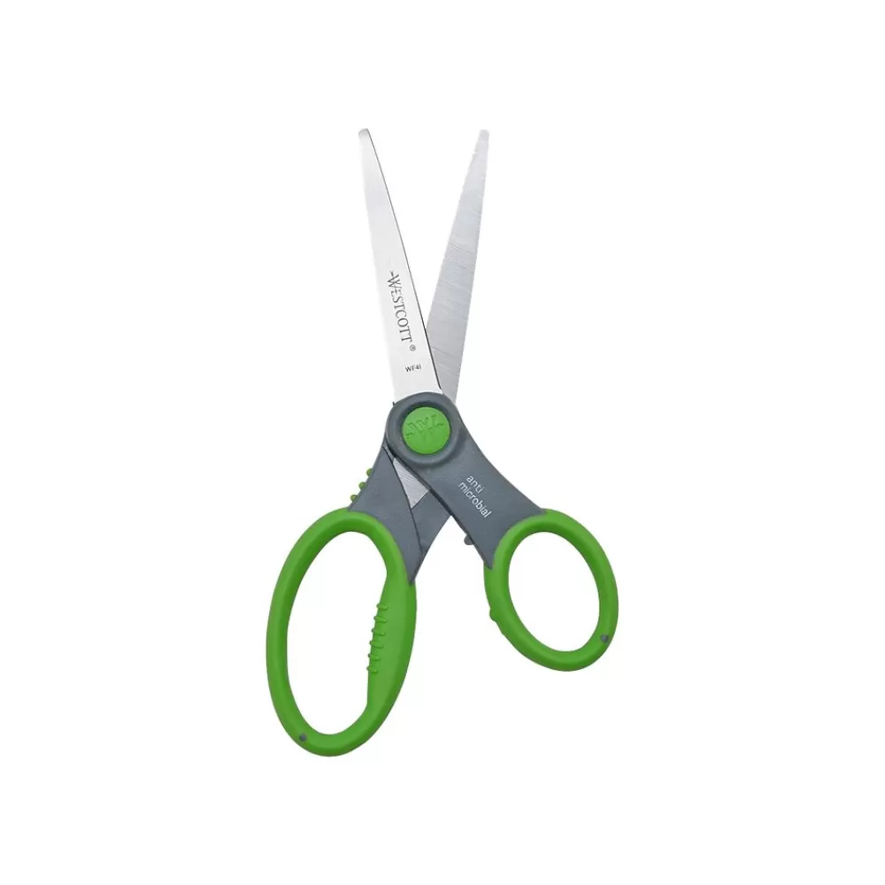 Westcott Scissors<Soft Handle Student 7" Stainless Steel Kid's Scissors, Pointed Tip, Assorted Colors (14609)